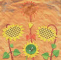 Bill Braun - Patchwork Sunflowers and Bee
