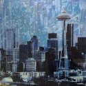 Brooke Westlund - Seattle Blues Skyline -To Be Ordered
