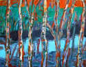Pat Tolle - Orange Trees on River