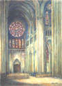 Pieter J.L. van Veen - Interior of Chartres, Rose Window South